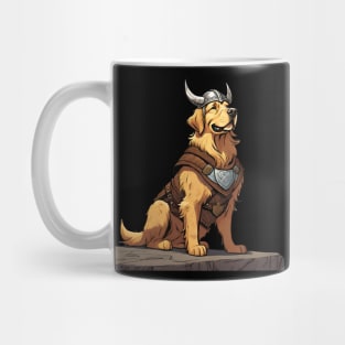 Golden Retriever Viking Dog Mug